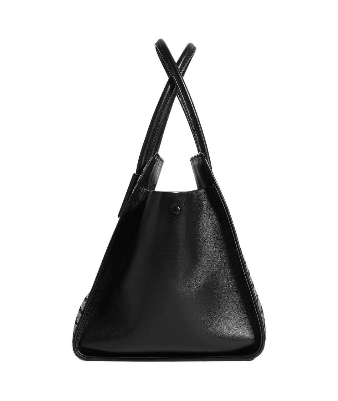 BOTTEGA VENETA Черная кожаная сумка через плечо, фото 2