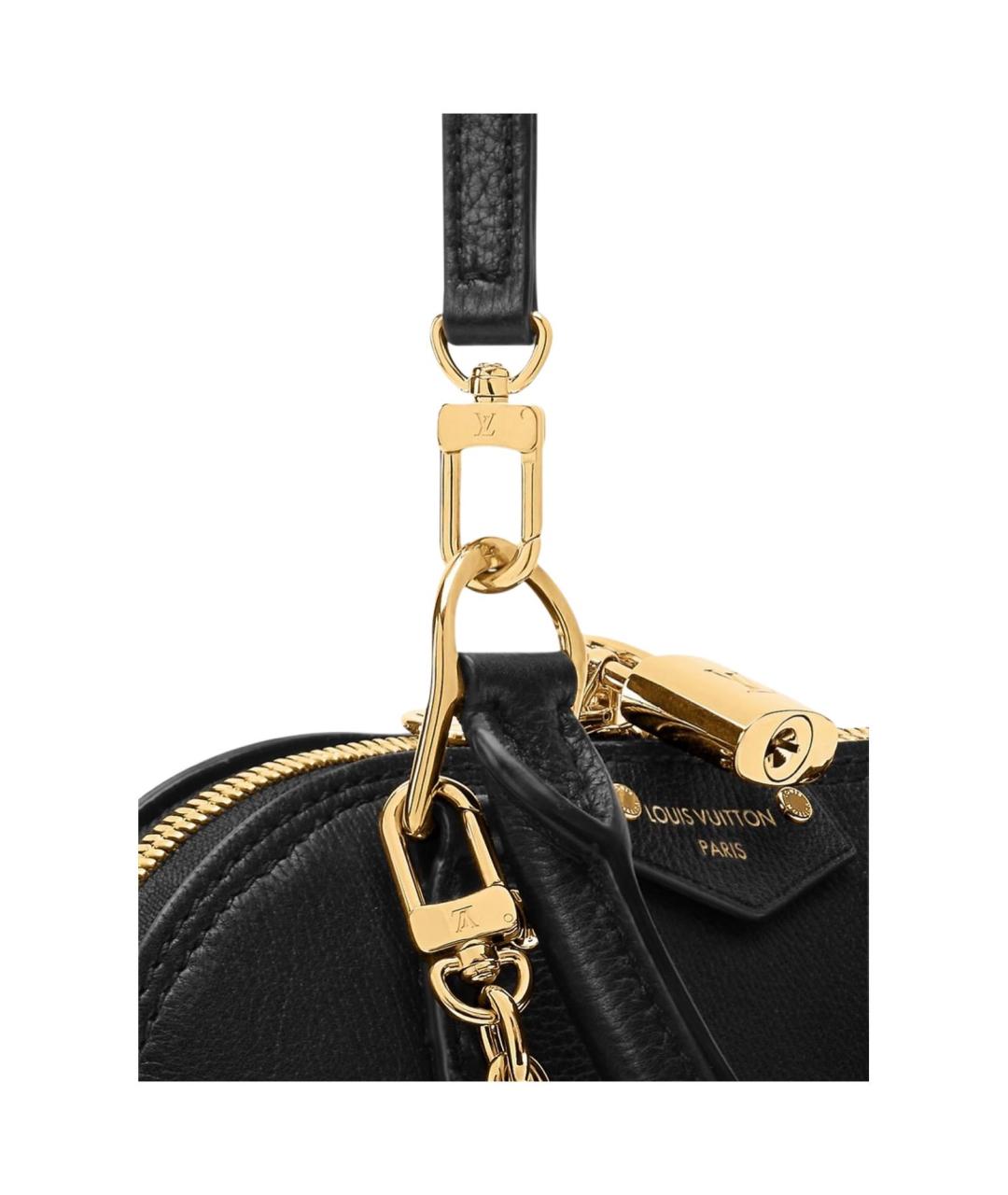LOUIS VUITTON Черная кожаная сумка через плечо, фото 5