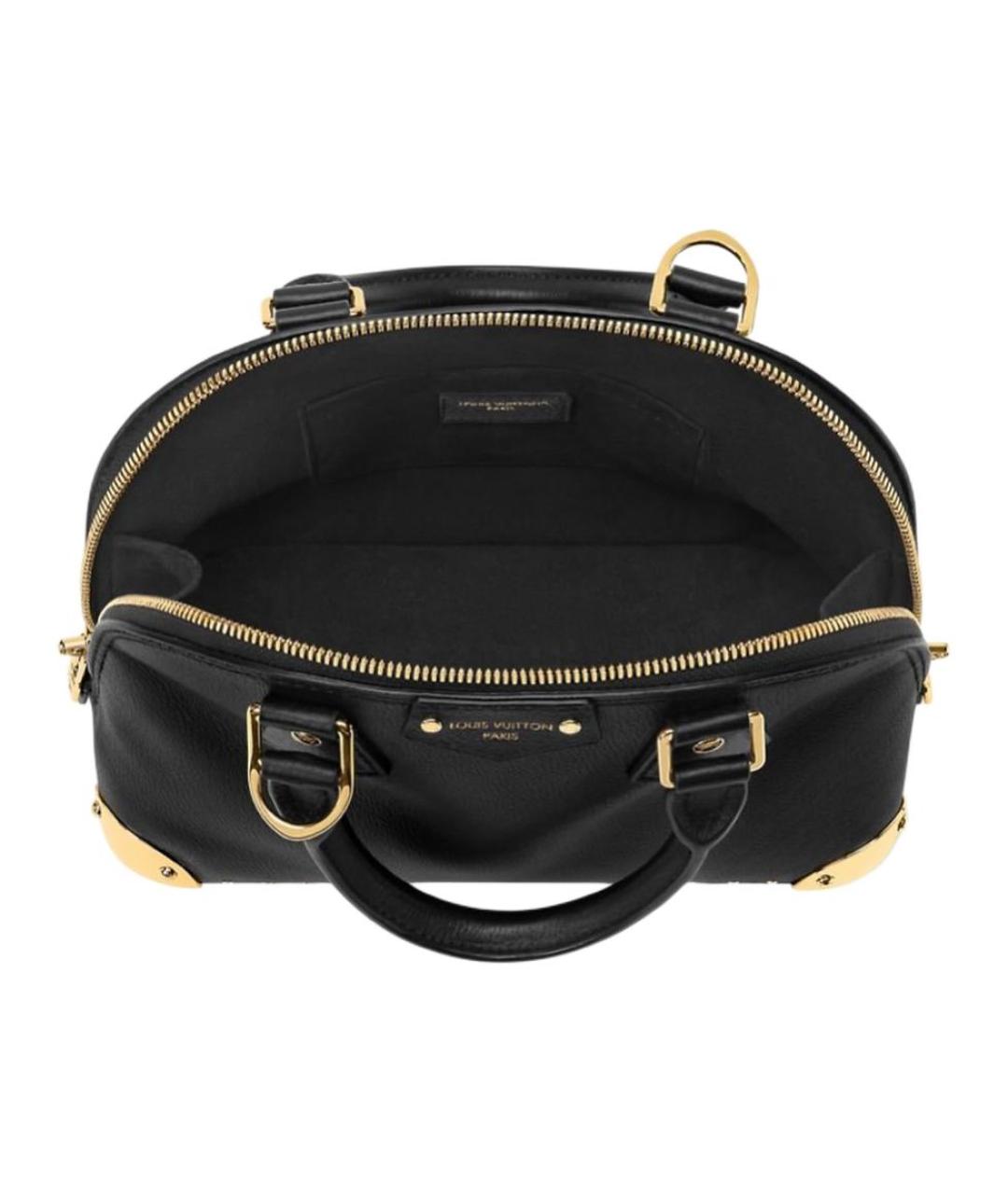 LOUIS VUITTON Черная кожаная сумка через плечо, фото 4