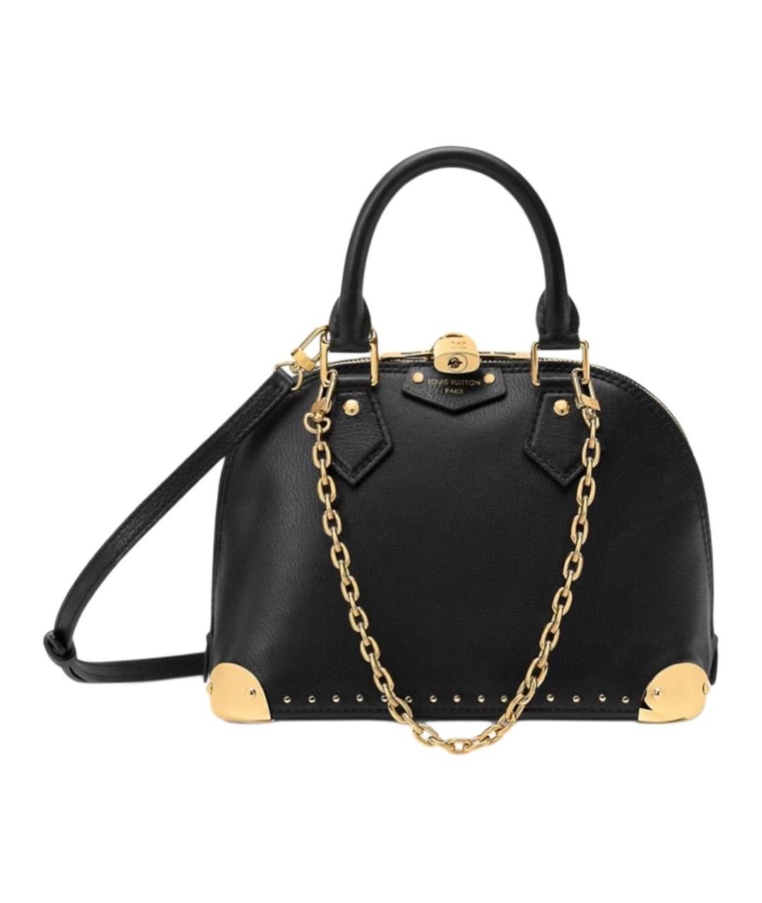 LOUIS VUITTON Черная кожаная сумка через плечо, фото 1