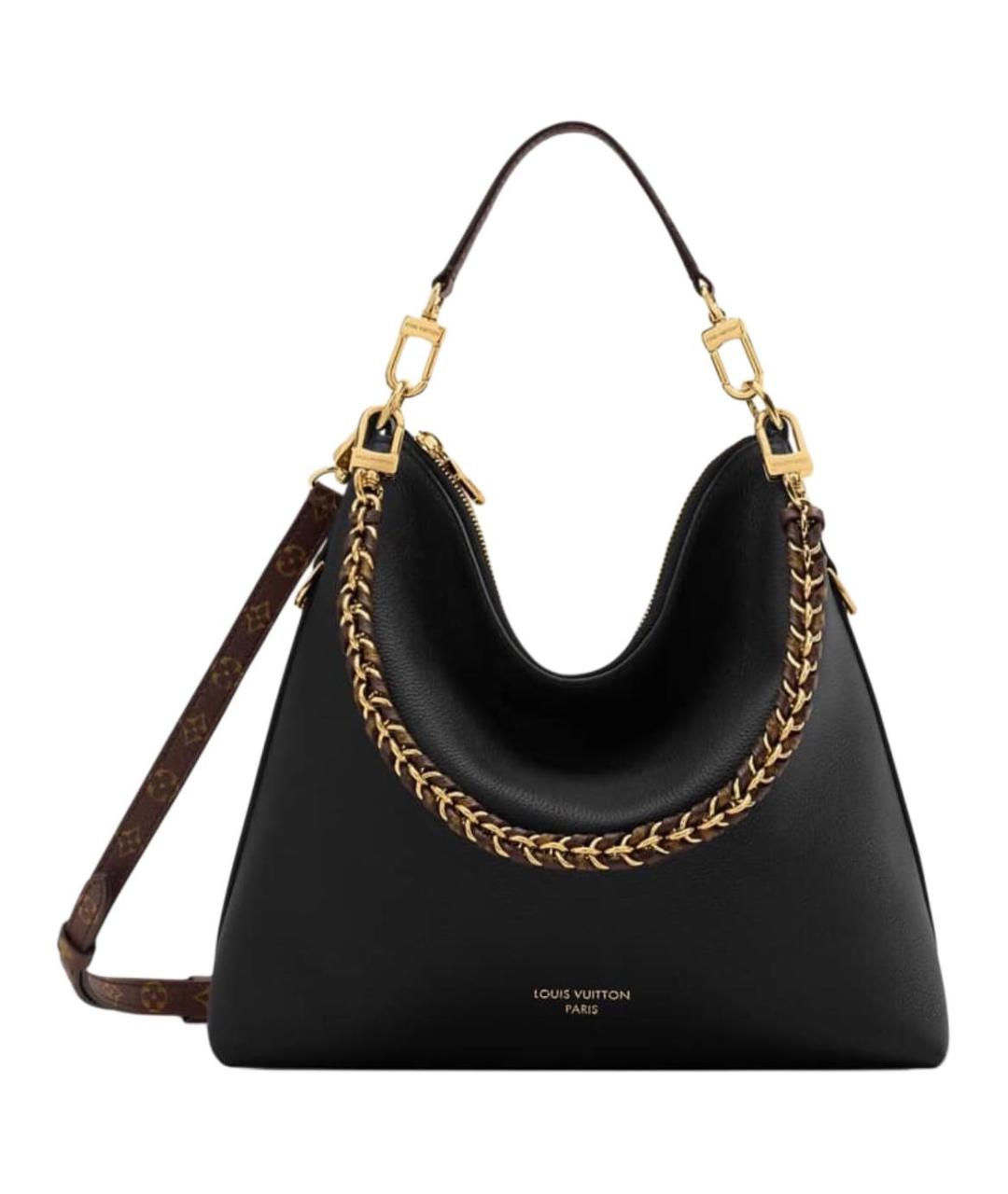 LOUIS VUITTON Черная кожаная сумка через плечо, фото 1