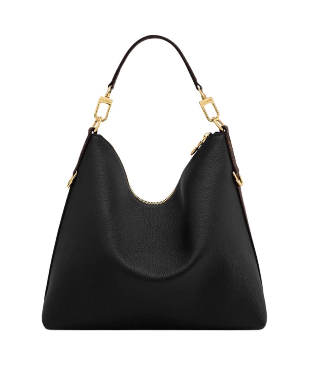 LOUIS VUITTON Черная кожаная сумка через плечо, фото 3