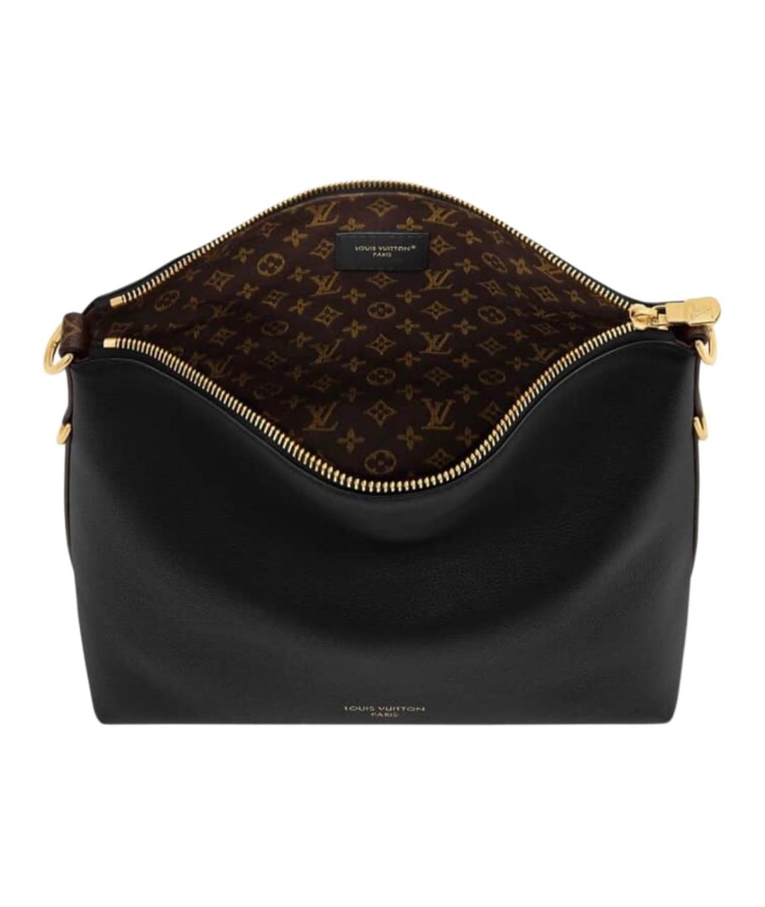 LOUIS VUITTON Черная кожаная сумка через плечо, фото 5