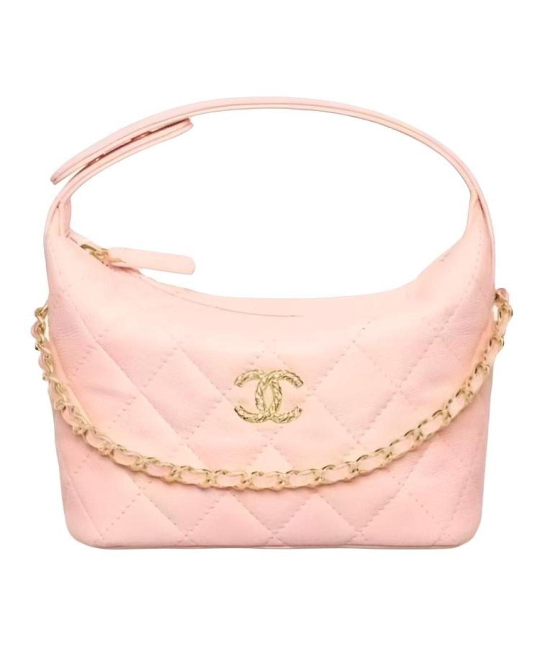 CHANEL Розовая кожаная сумка через плечо, фото 1