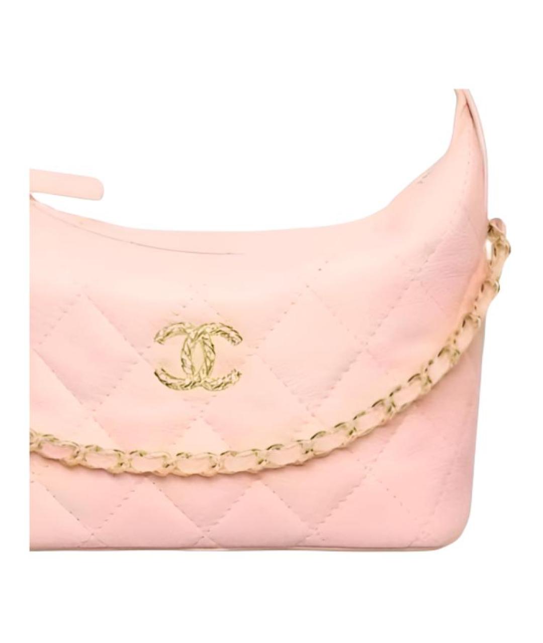 CHANEL Розовая кожаная сумка через плечо, фото 3