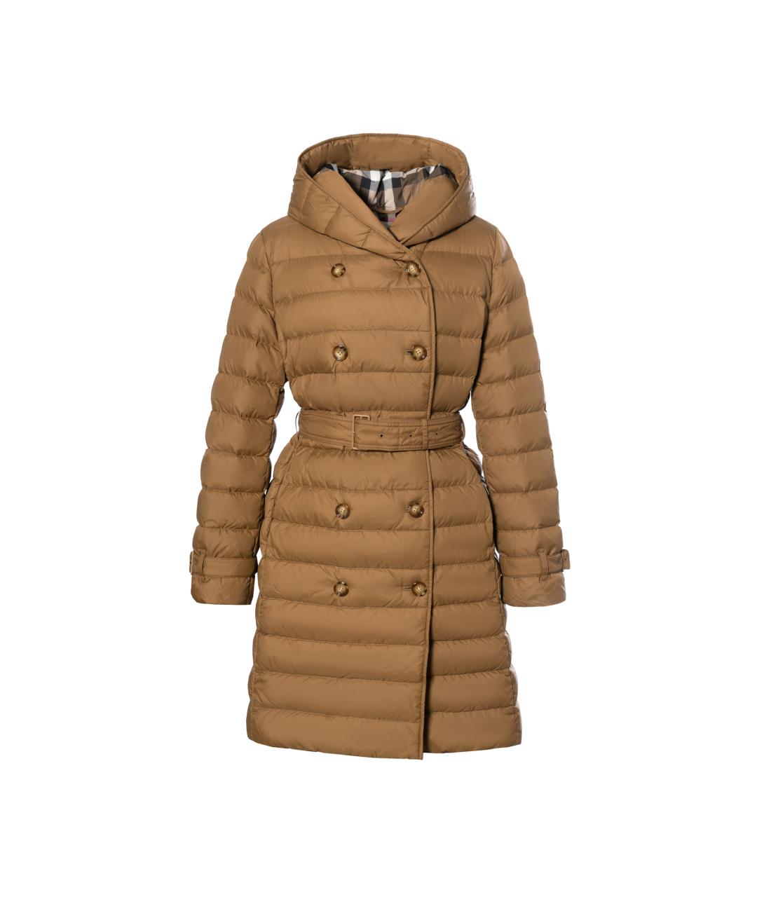 BURBERRY Коричневый пуховик, фото 2