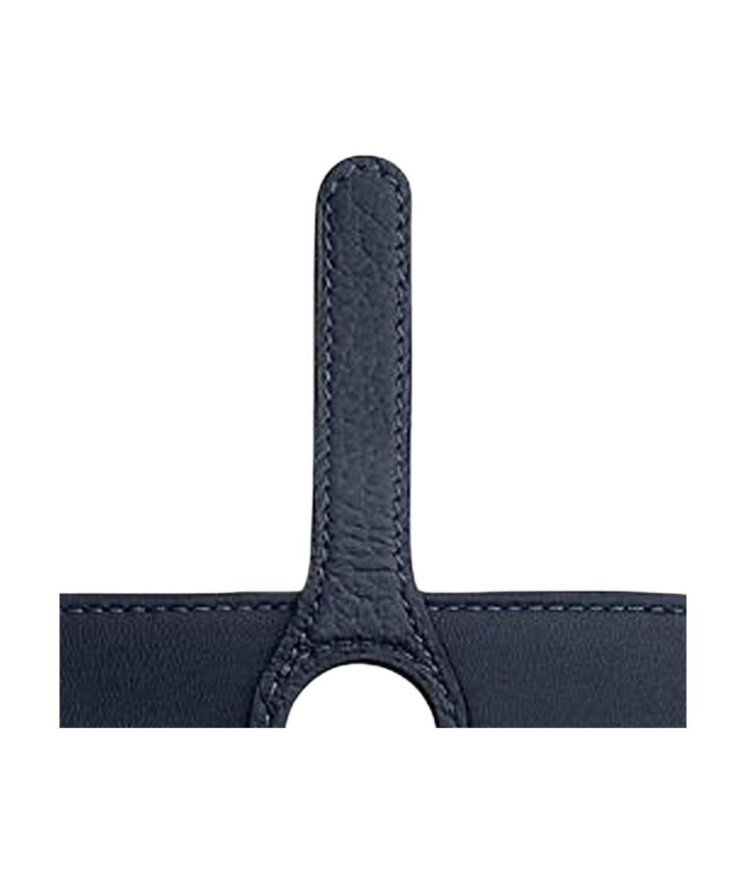 HERMES Темно-синий кожаный кардхолдер, фото 4