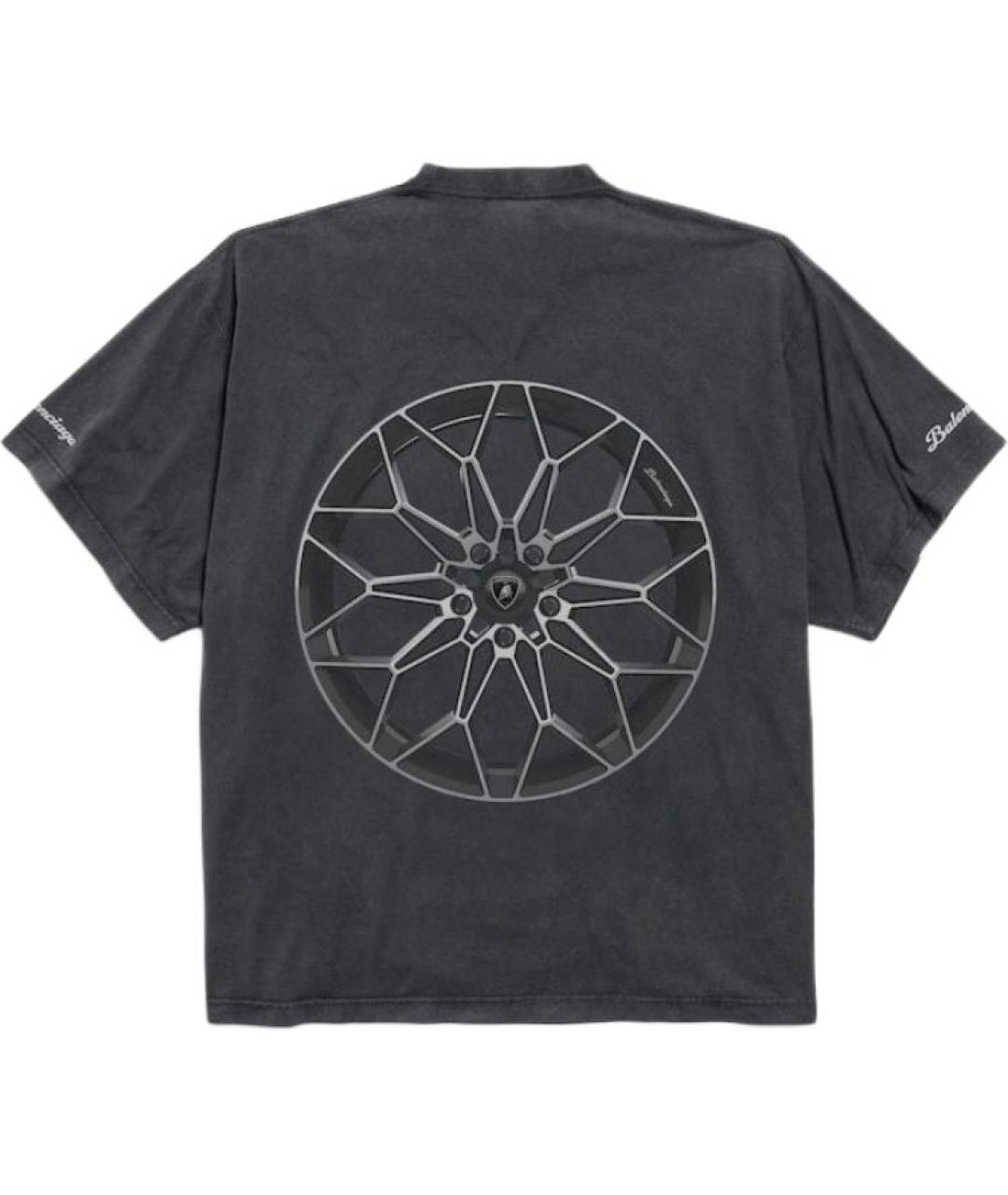 BALENCIAGA Черная футболка, фото 2