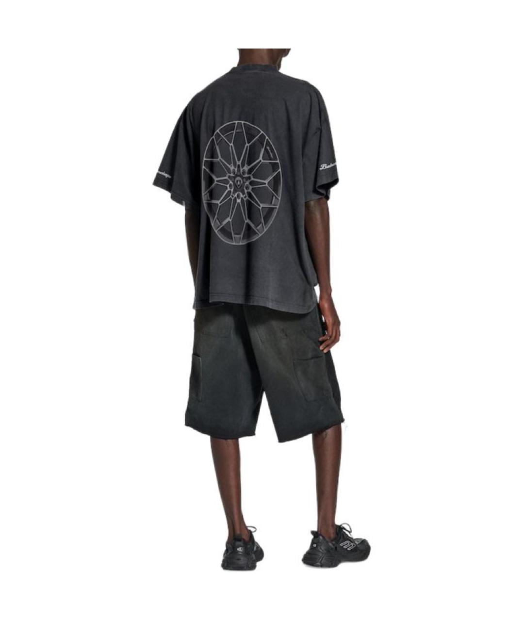 BALENCIAGA Черная футболка, фото 4