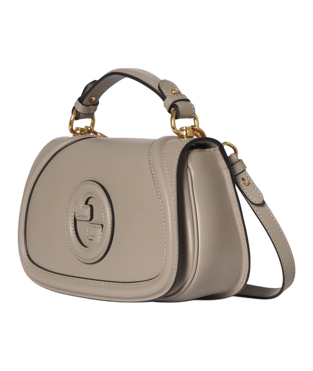 GUCCI Бежевая кожаная сумка через плечо, фото 2