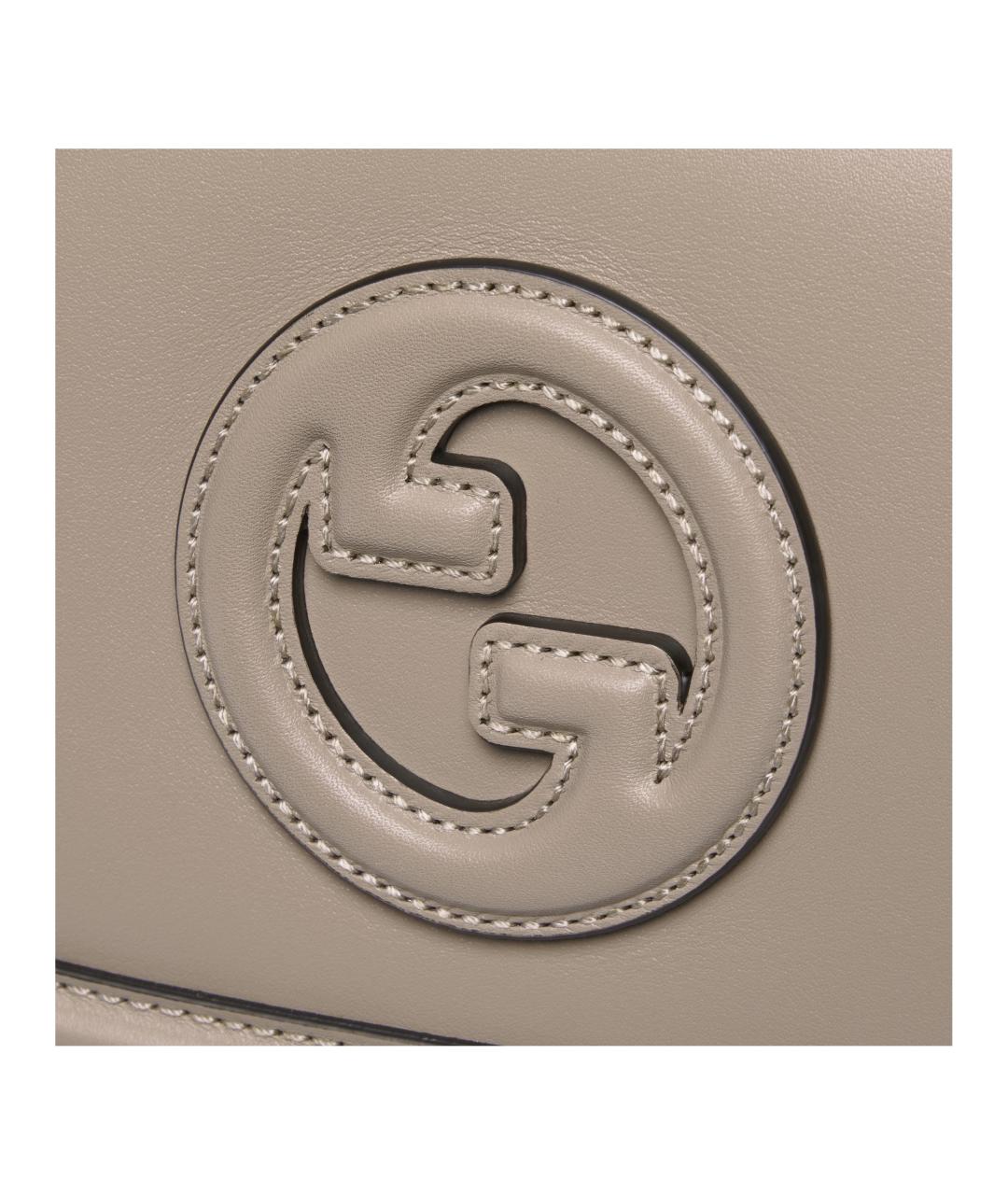 GUCCI Бежевая кожаная сумка через плечо, фото 5