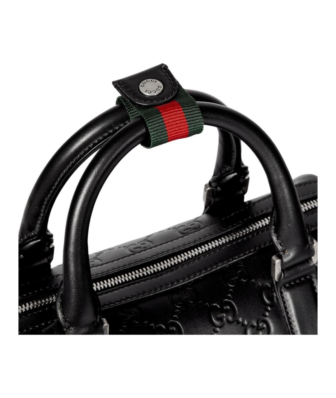 GUCCI Черная кожаная сумка на плечо, фото 5