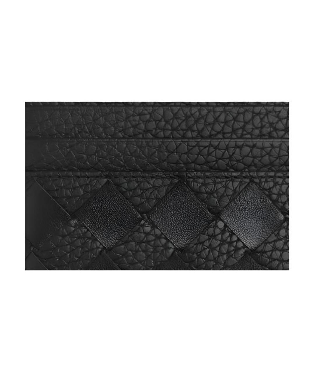 BOTTEGA VENETA Черный кожаный кардхолдер, фото 3