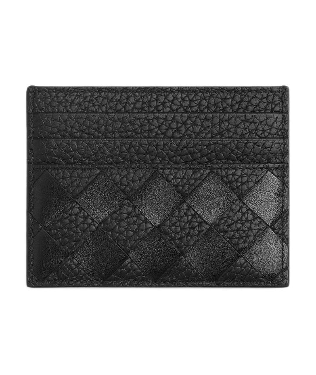 BOTTEGA VENETA Черный кожаный кардхолдер, фото 2