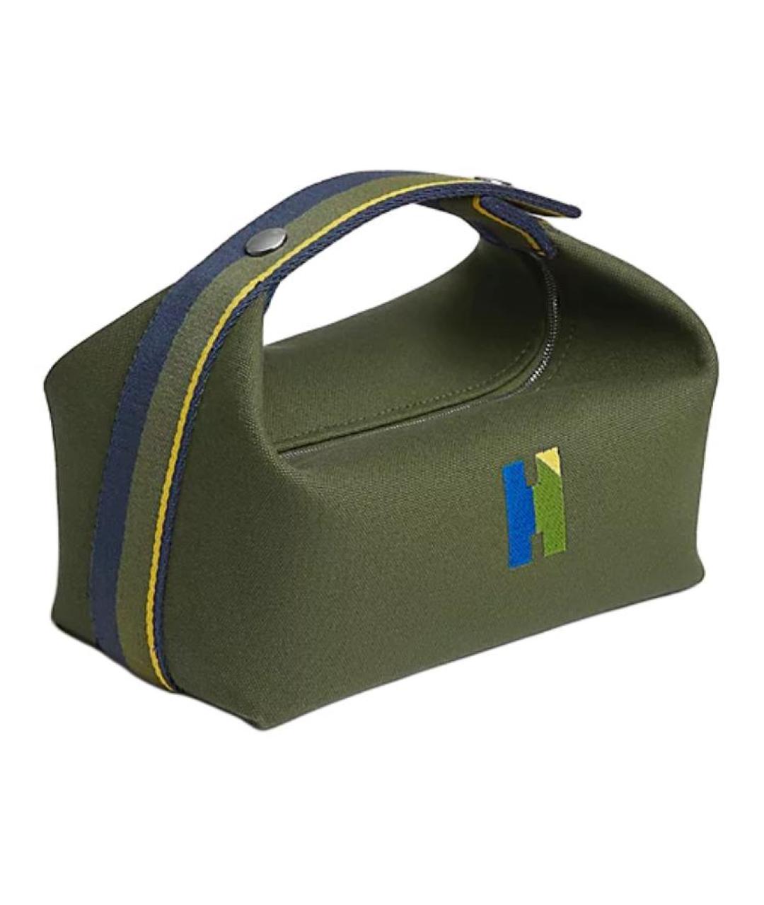 HERMES Зеленая косметичка, фото 2