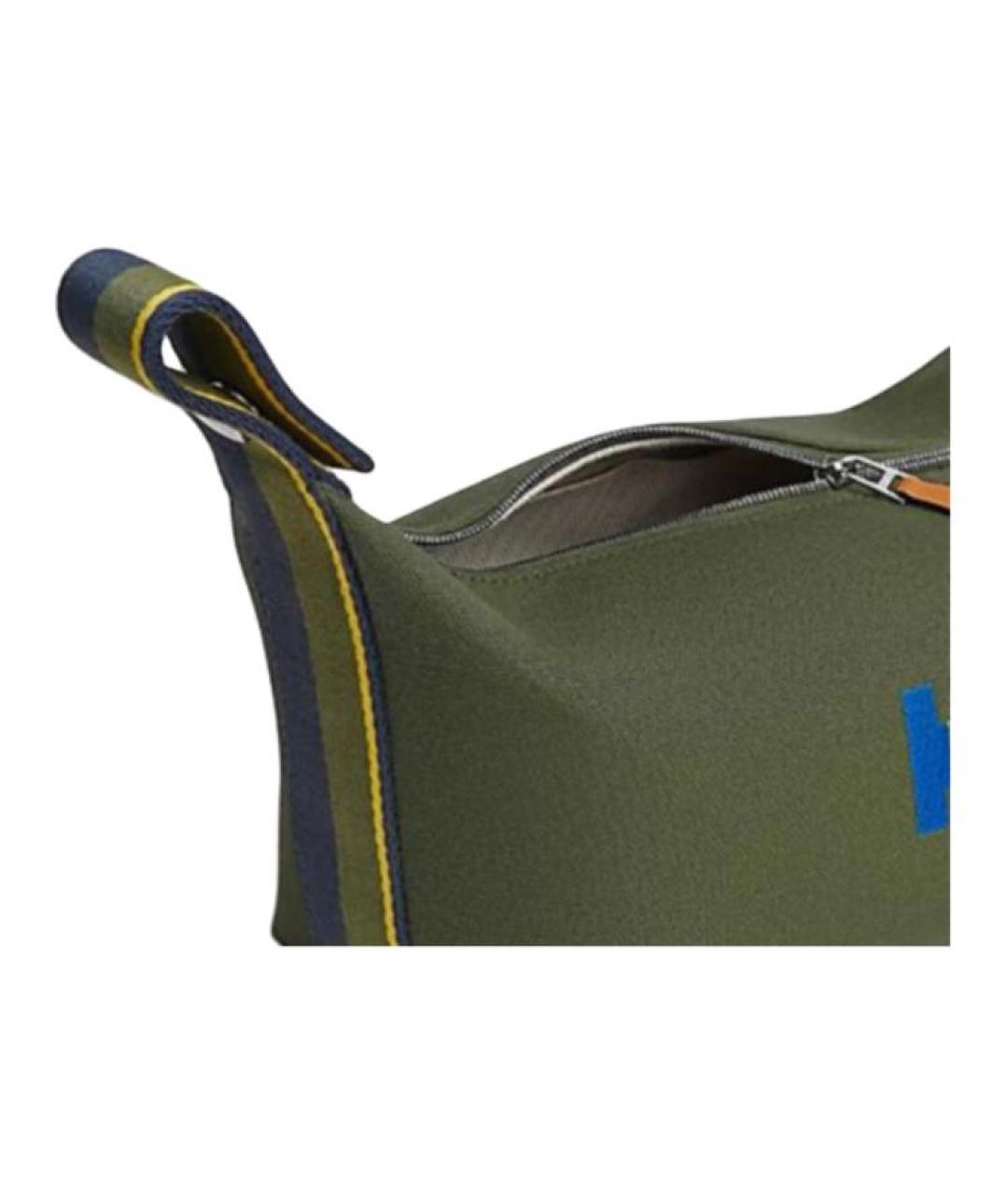 HERMES Зеленая косметичка, фото 5