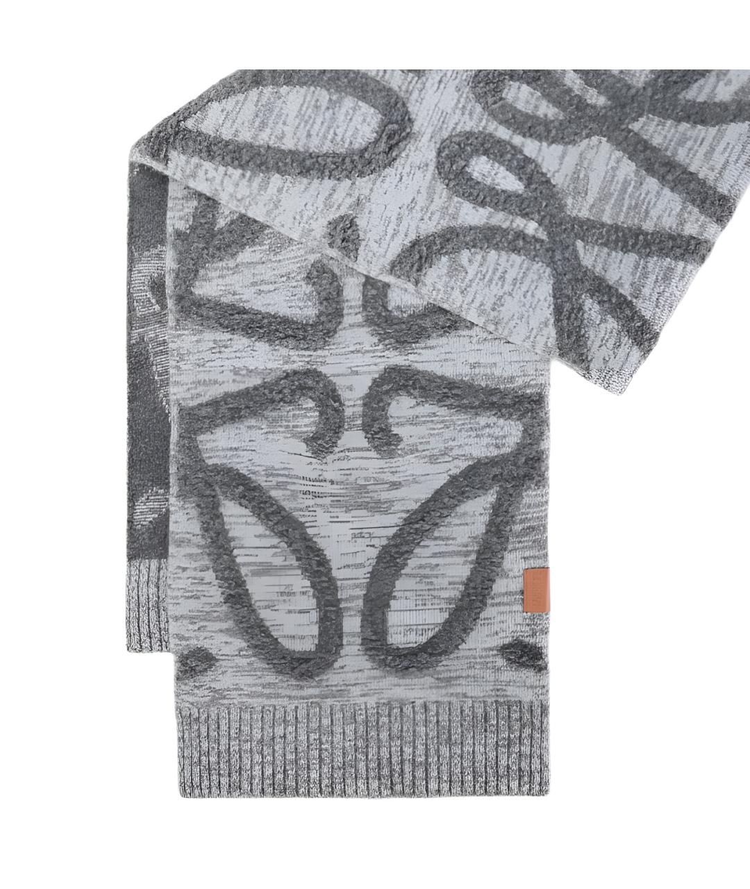 LOEWE Серый шарф, фото 3