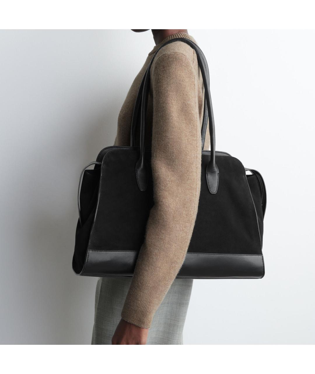 COS Черная кожаная сумка через плечо, фото 5