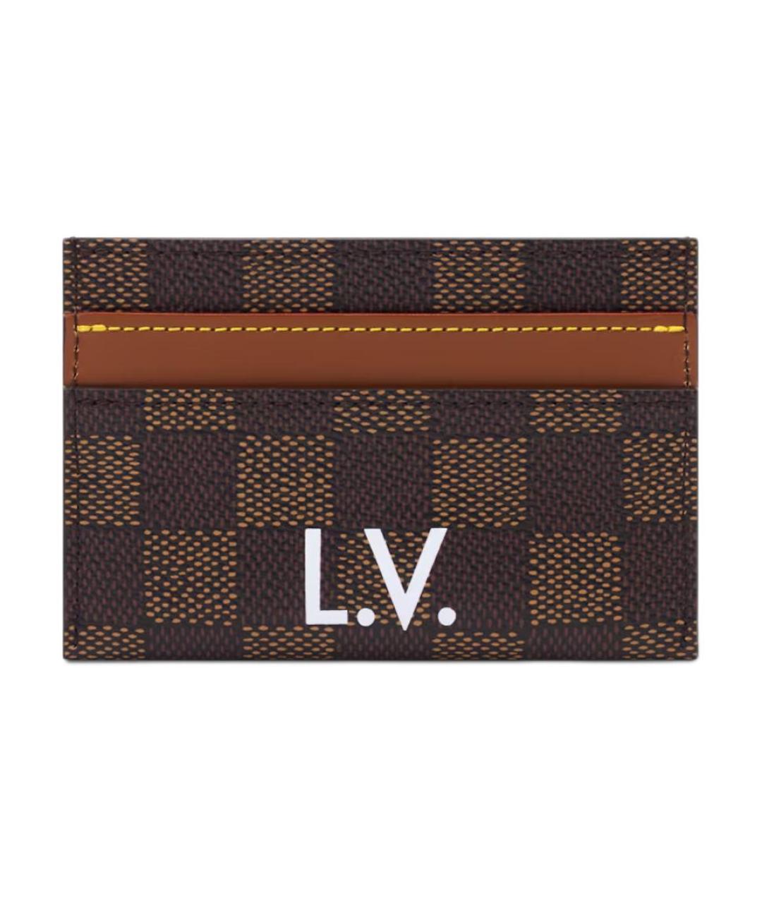 LOUIS VUITTON Коричневый кардхолдер, фото 3