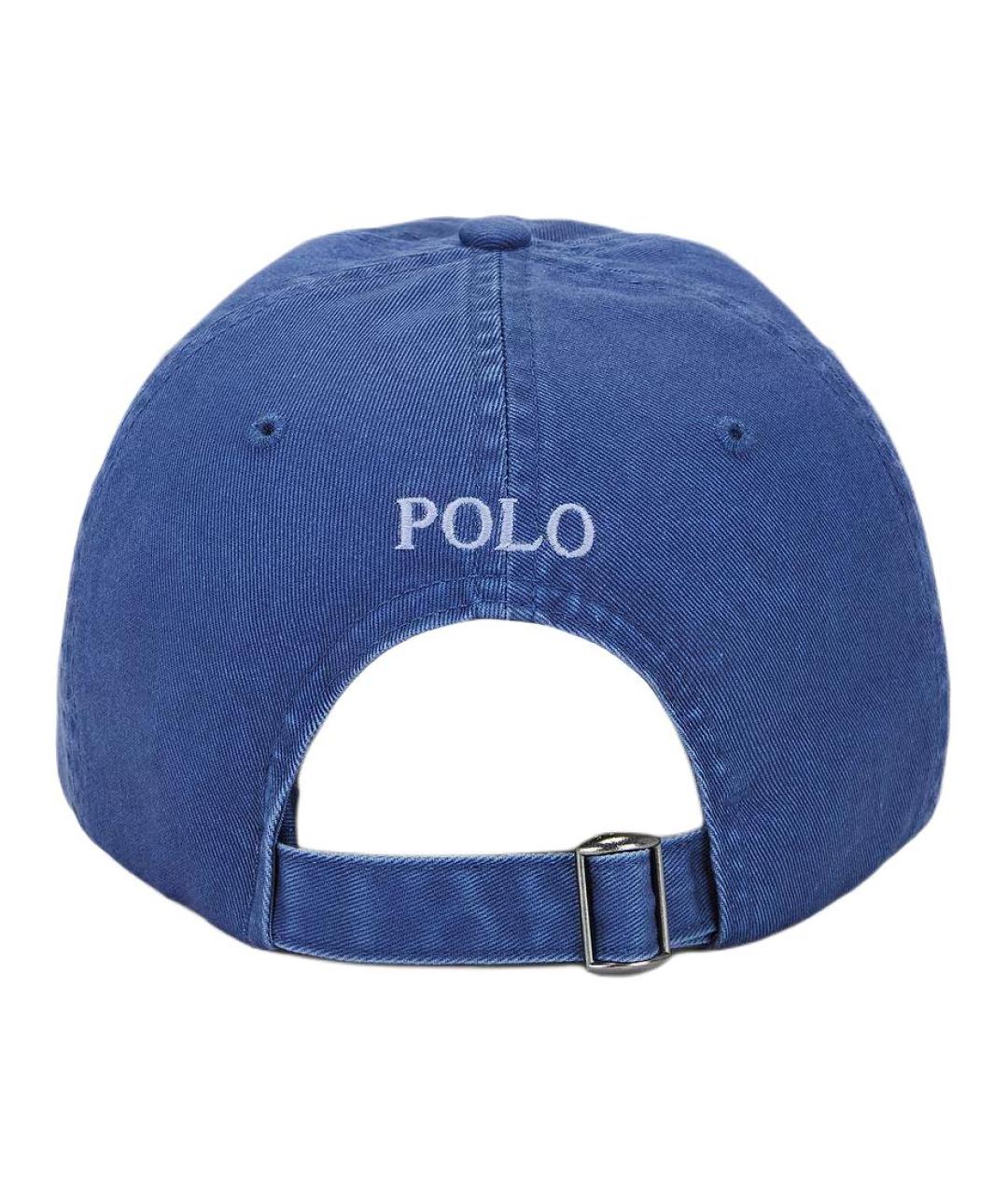 POLO RALPH LAUREN Синяя хлопковая кепка/бейсболка, фото 2