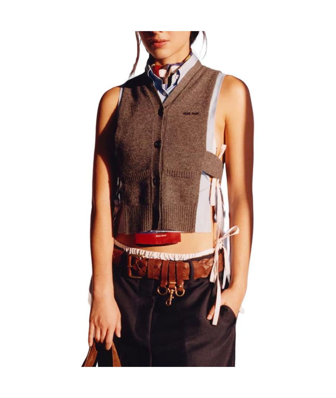 MIU MIU Голубая рубашка, фото 5