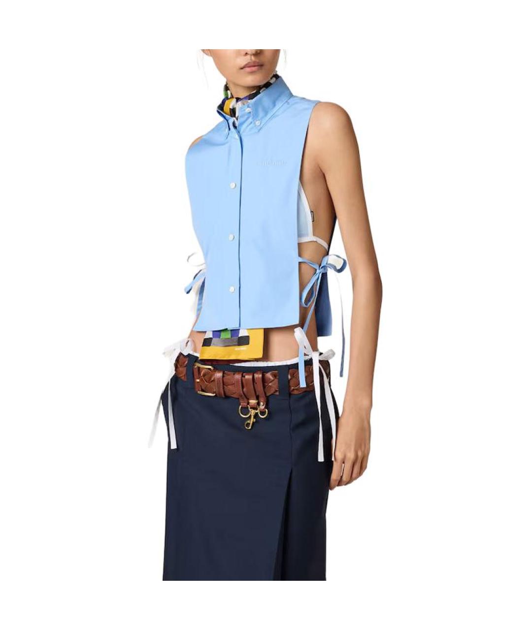 MIU MIU Голубая рубашка, фото 2