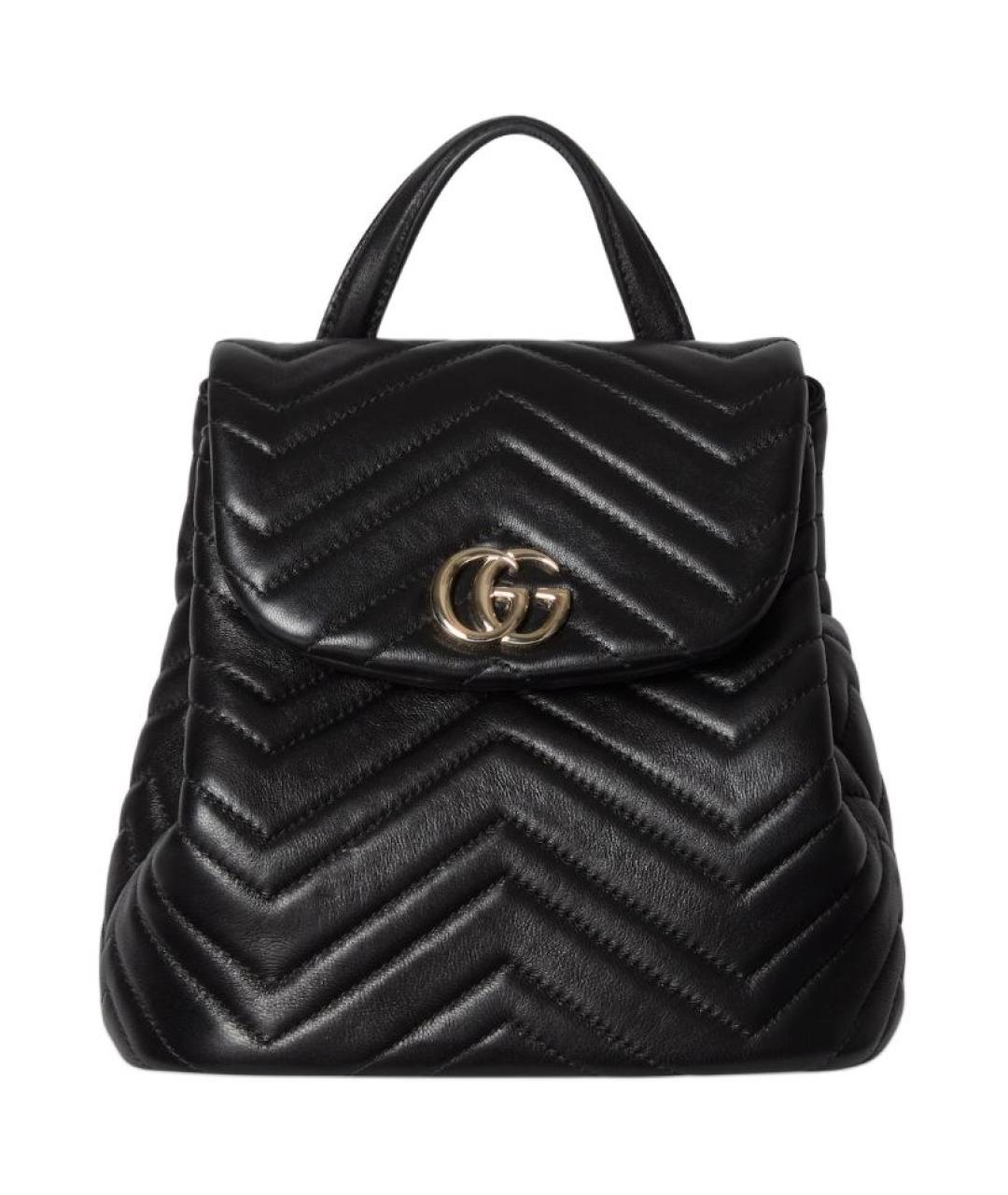 GUCCI Черный кожаный рюкзак, фото 1