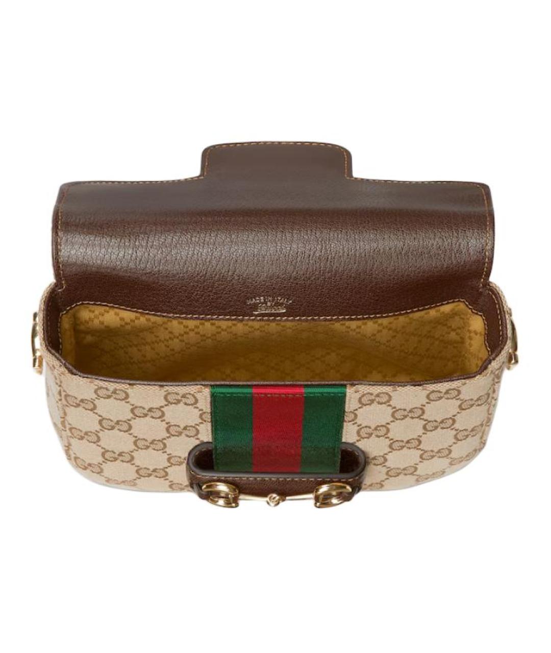 GUCCI Бежевая хлопковая сумка через плечо, фото 4