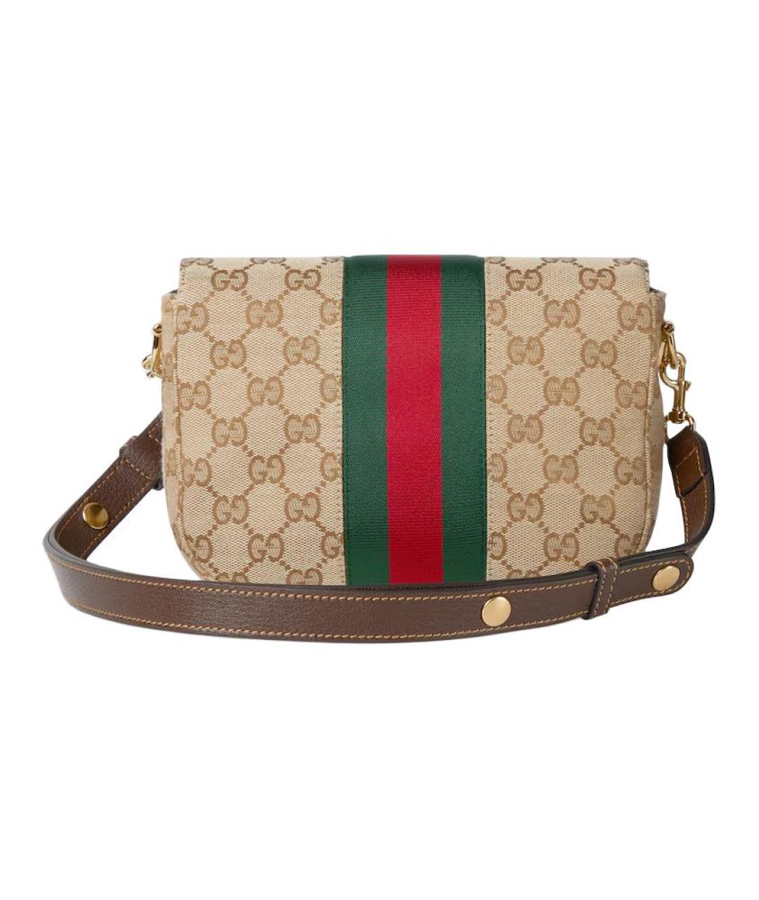 GUCCI Бежевая хлопковая сумка через плечо, фото 3