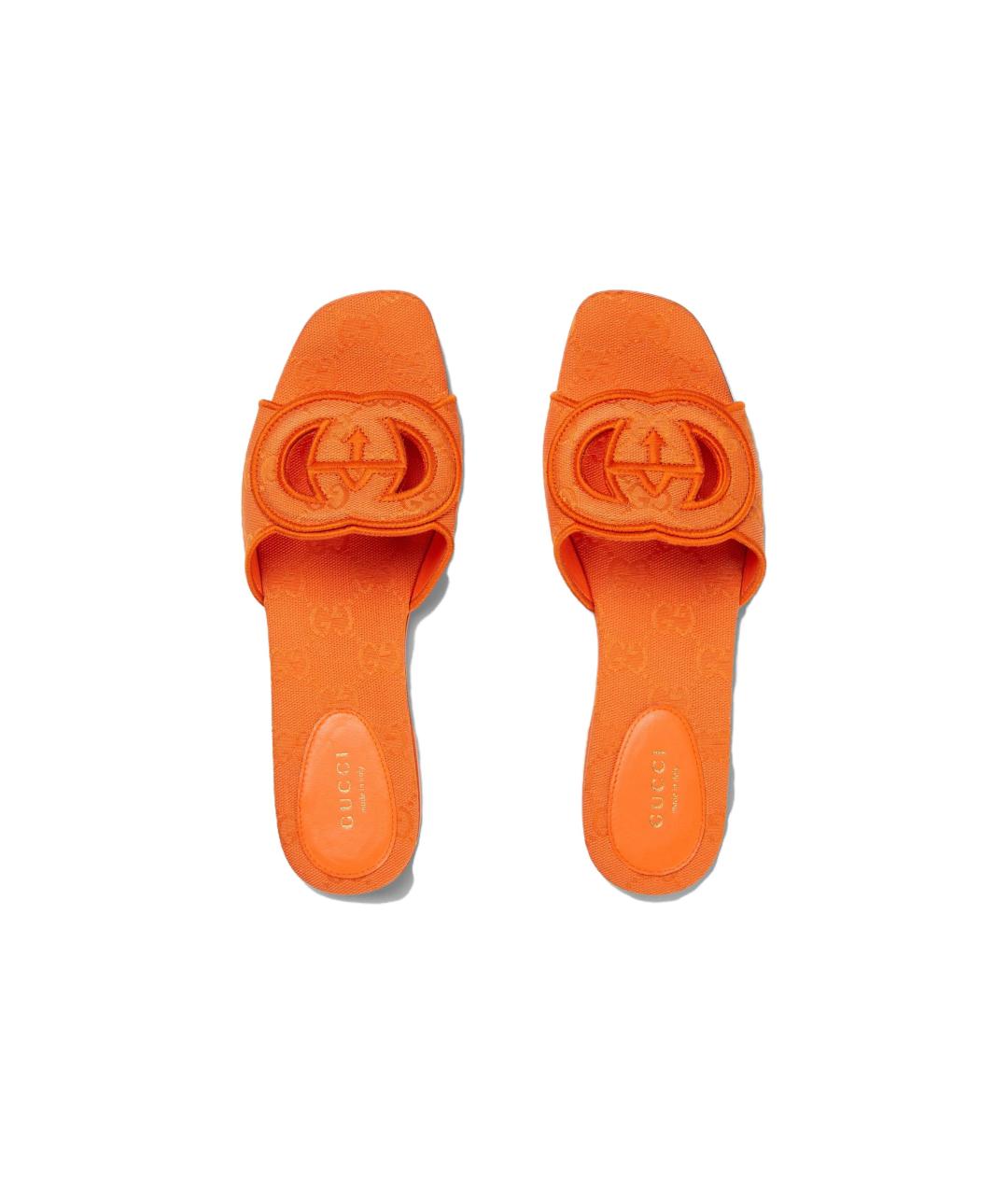 GUCCI Оранжевое шлепанцы, фото 5