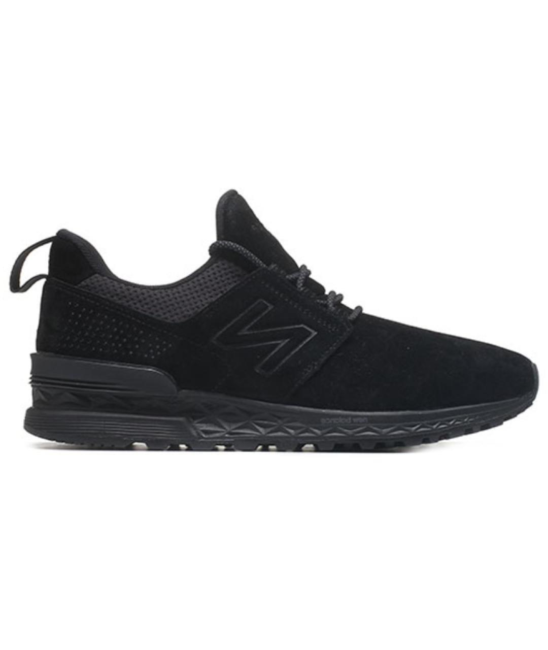 NEW BALANCE Черные замшевые кроссовки, фото 1