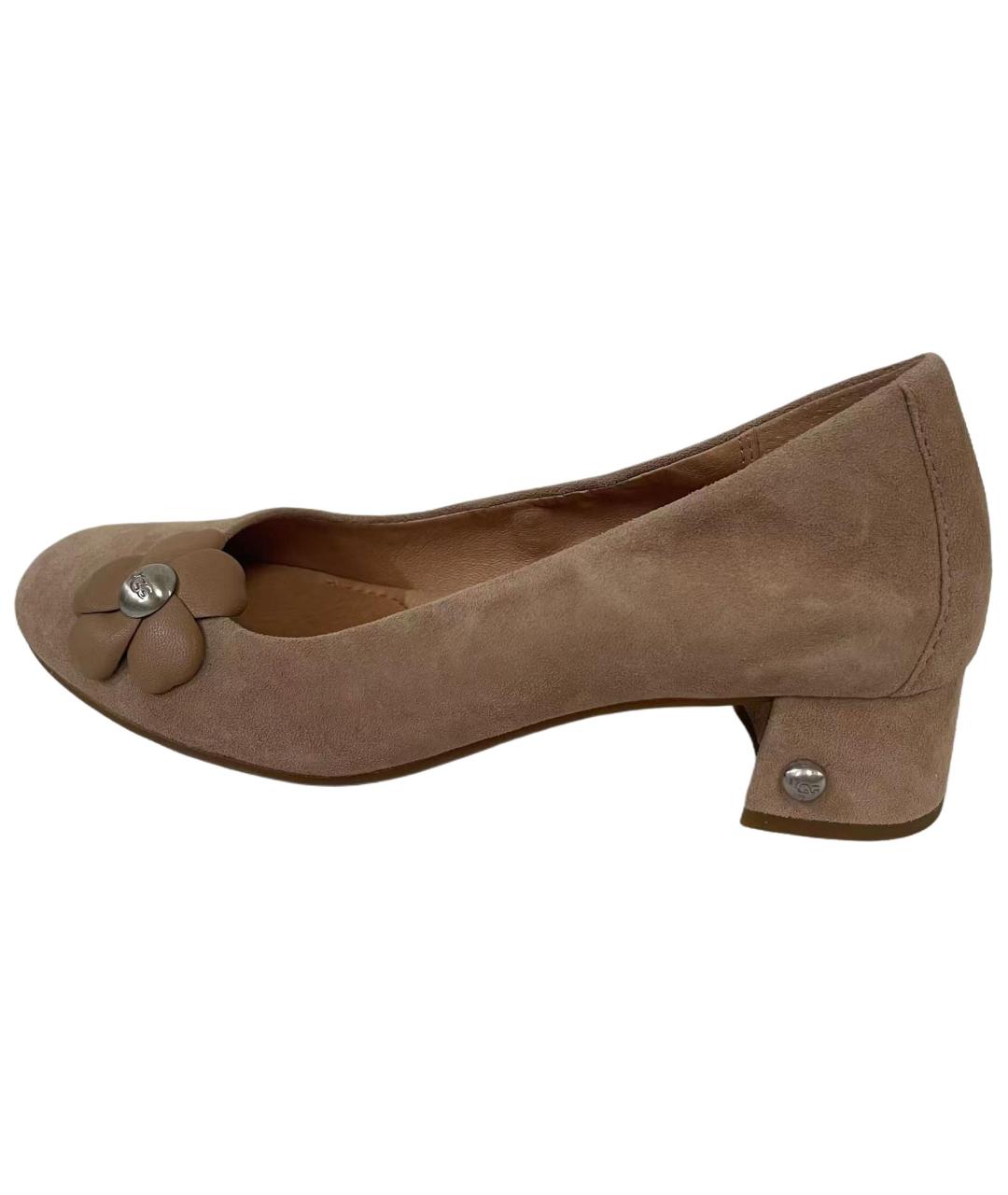 UGG Бежевые кожаные туфли, фото 2