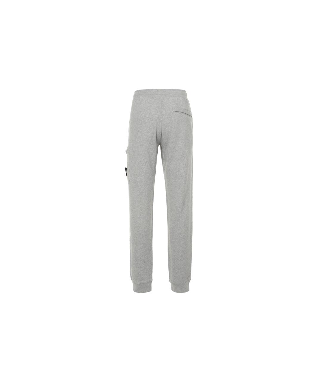 STONE ISLAND Серые повседневные брюки, фото 3