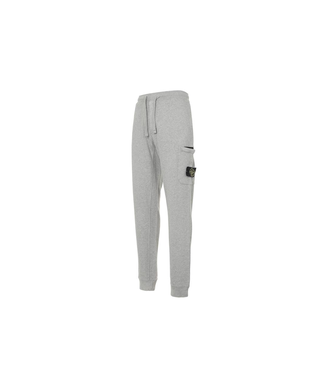 STONE ISLAND Серые повседневные брюки, фото 2