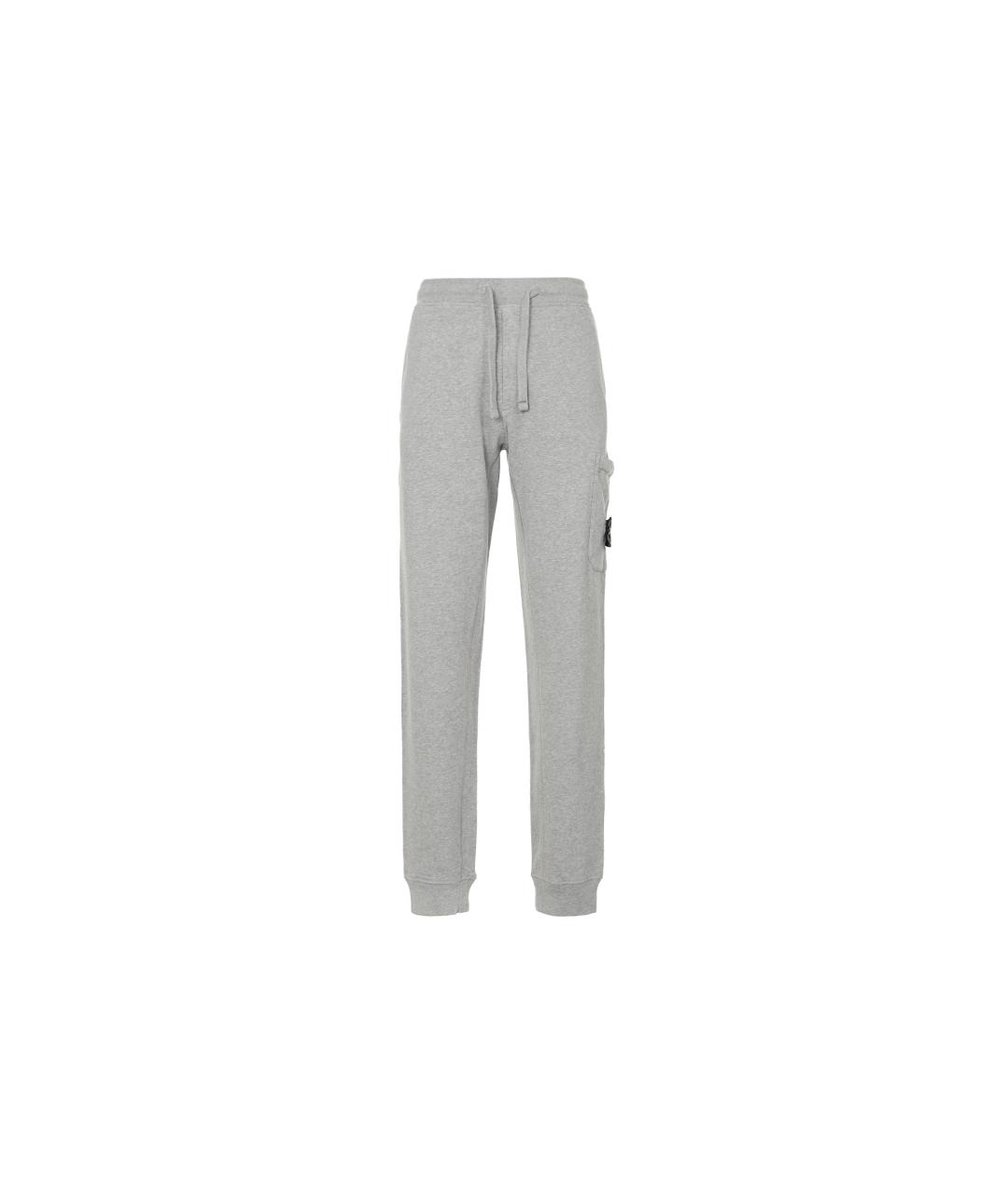 STONE ISLAND Серые повседневные брюки, фото 4