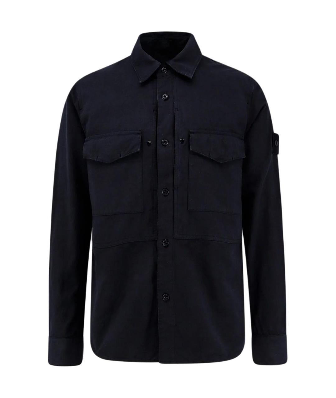 STONE ISLAND Темно-синяя классическая рубашка, фото 1