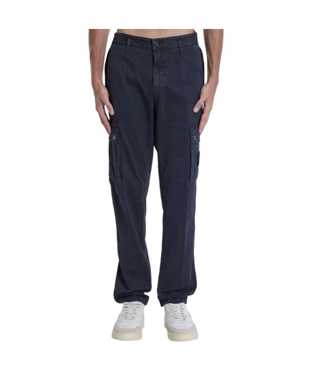 STONE ISLAND Темно-синие повседневные брюки, фото 4