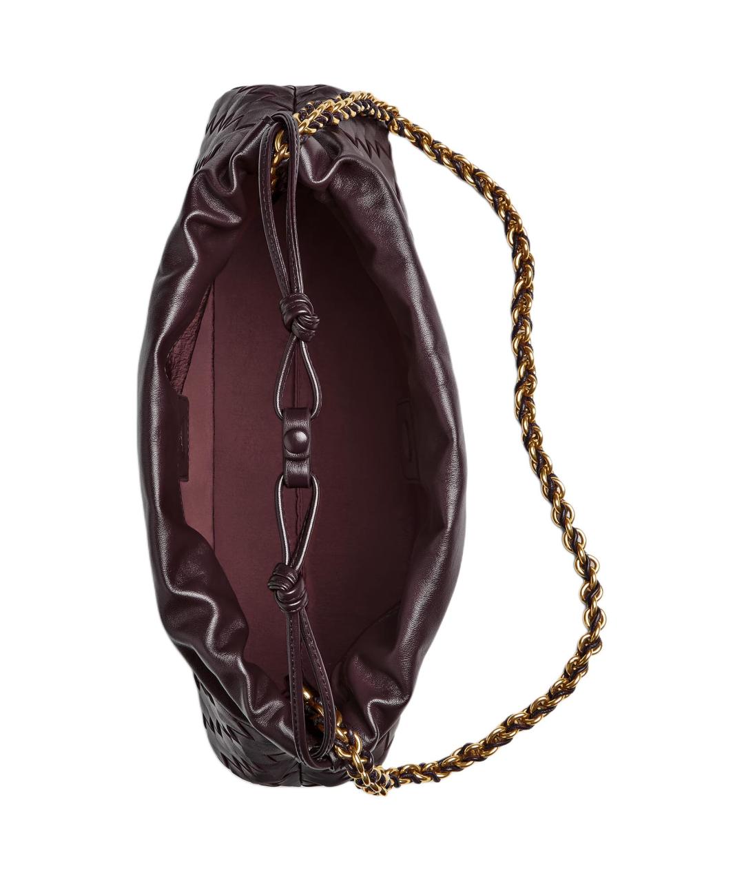 BOTTEGA VENETA Бордовая кожаная сумка через плечо, фото 3
