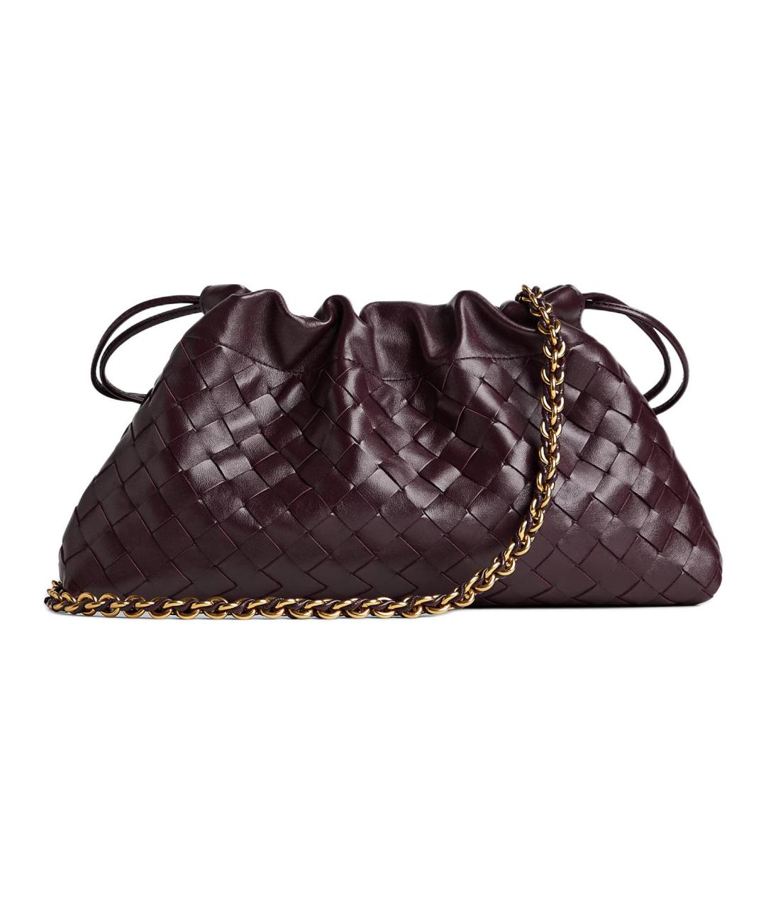 BOTTEGA VENETA Бордовая кожаная сумка через плечо, фото 1