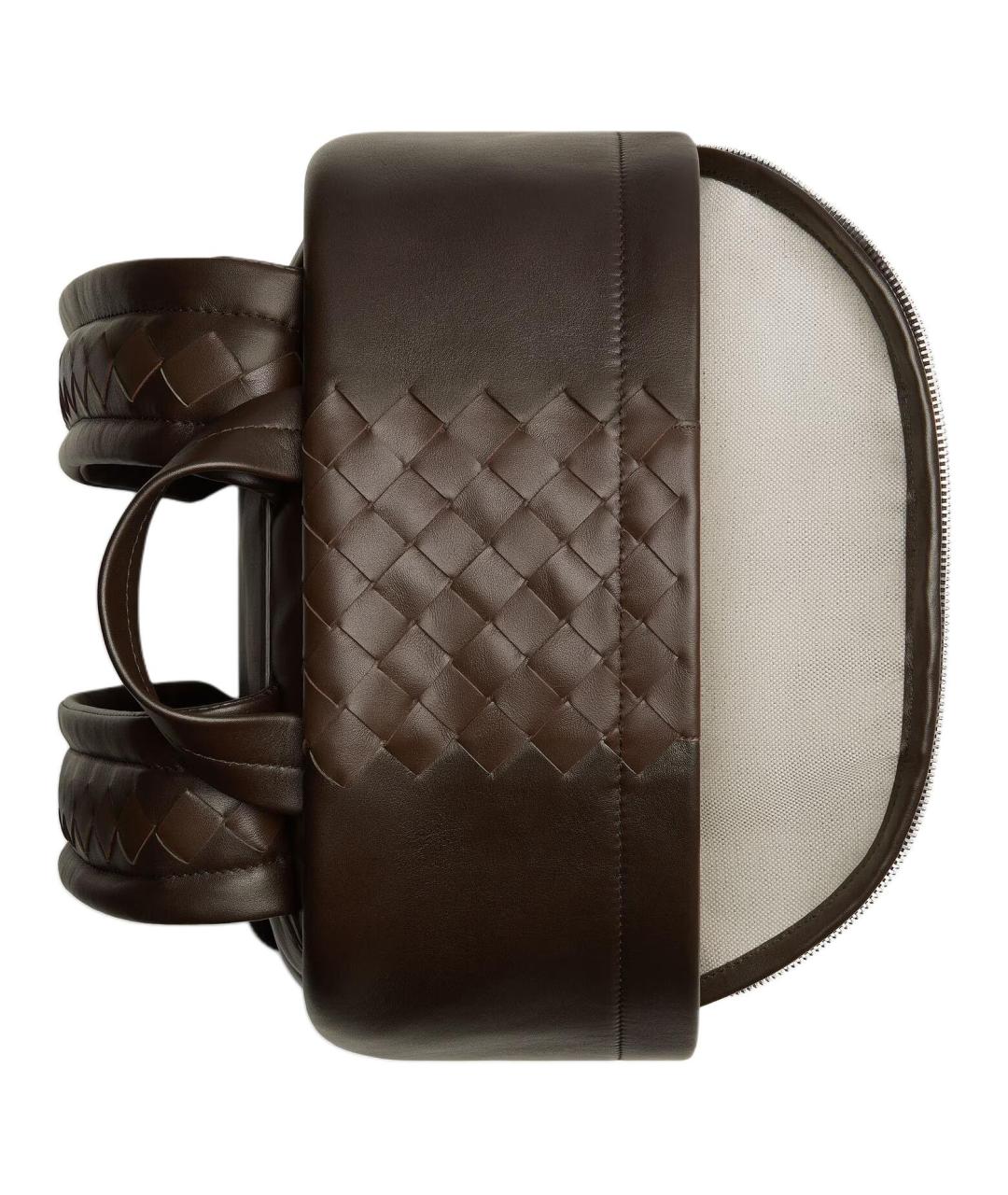 BOTTEGA VENETA Коричневый кожаный рюкзак, фото 4