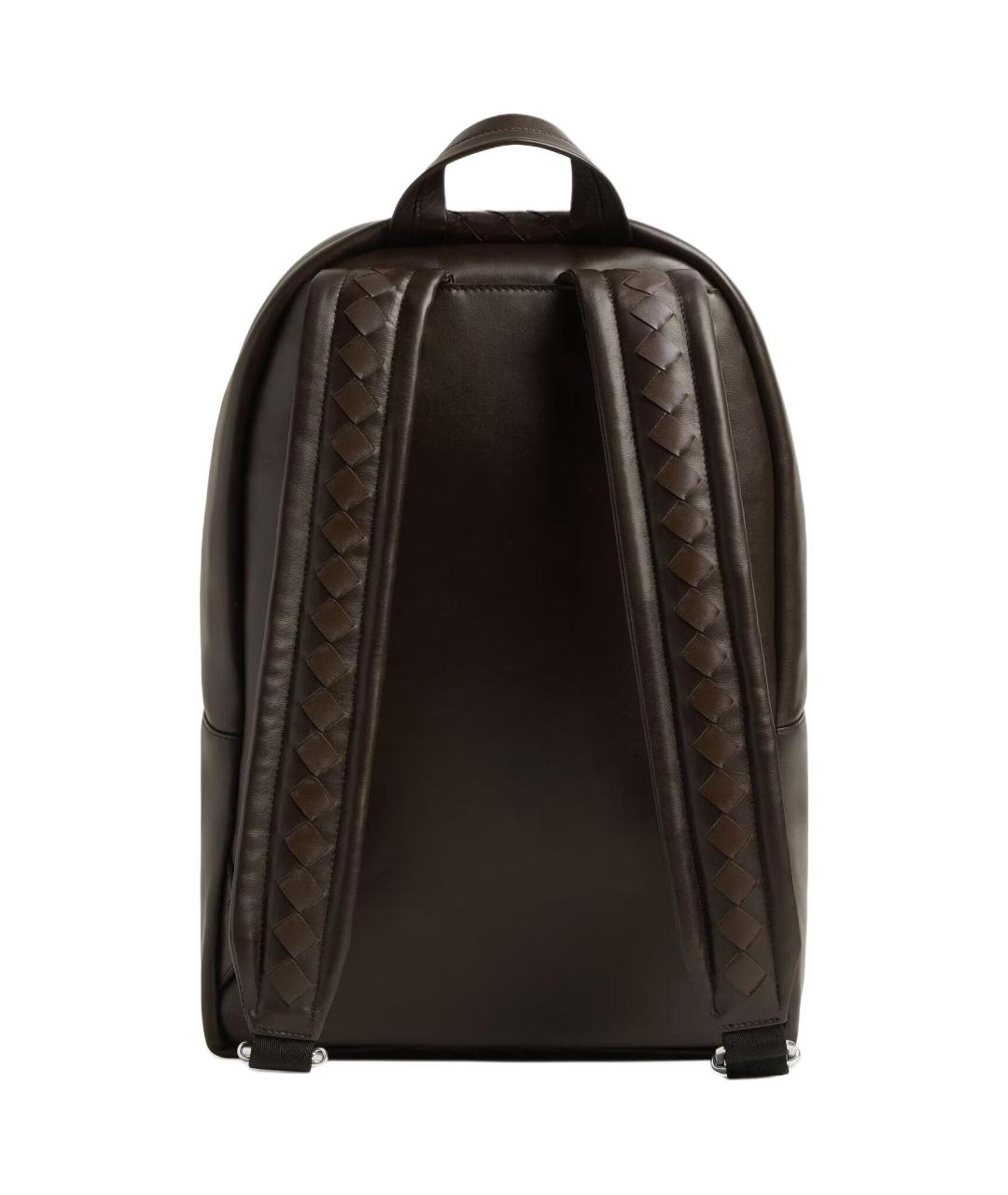 BOTTEGA VENETA Коричневый кожаный рюкзак, фото 3