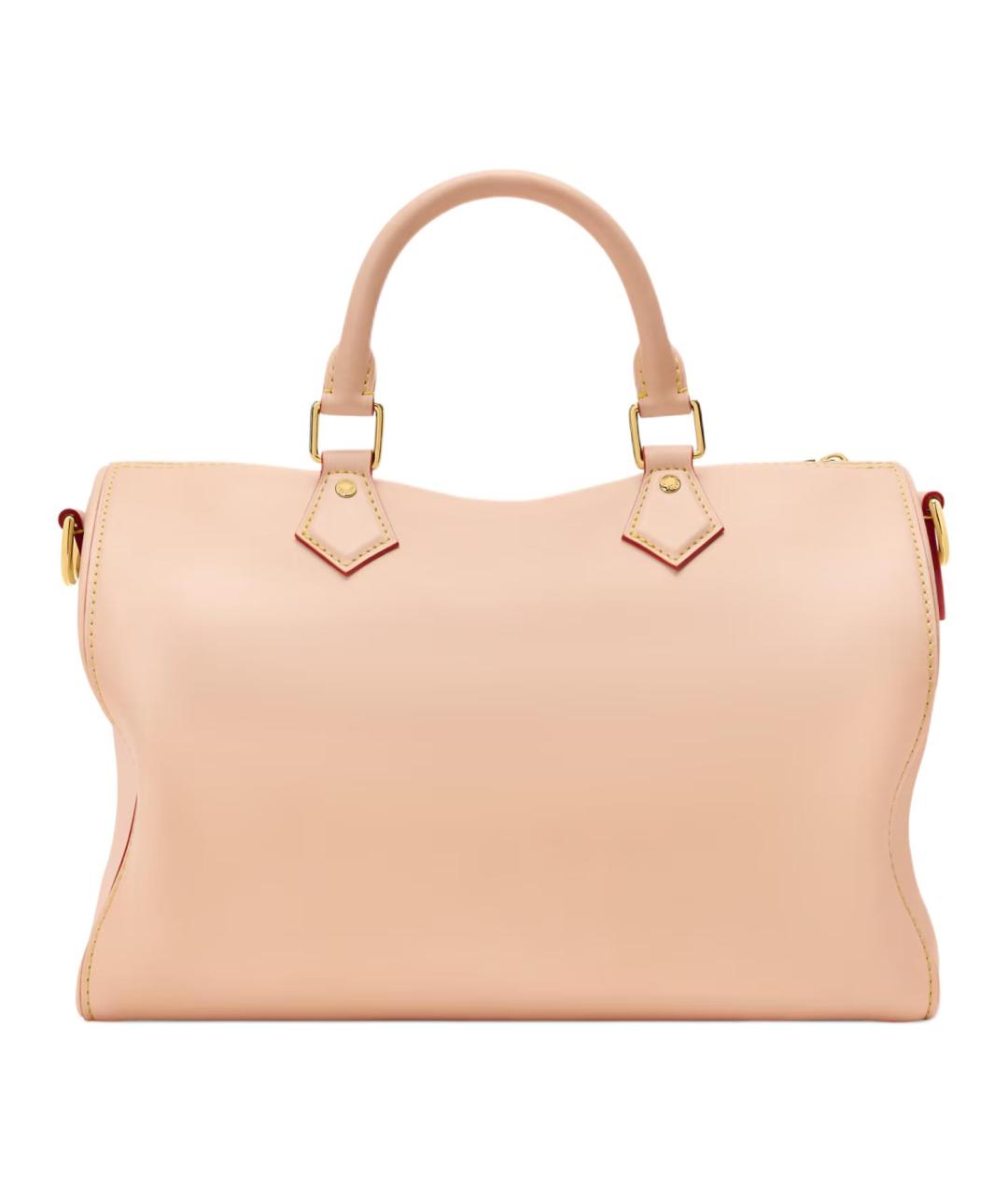 LOUIS VUITTON Бежевая кожаная сумка через плечо, фото 3