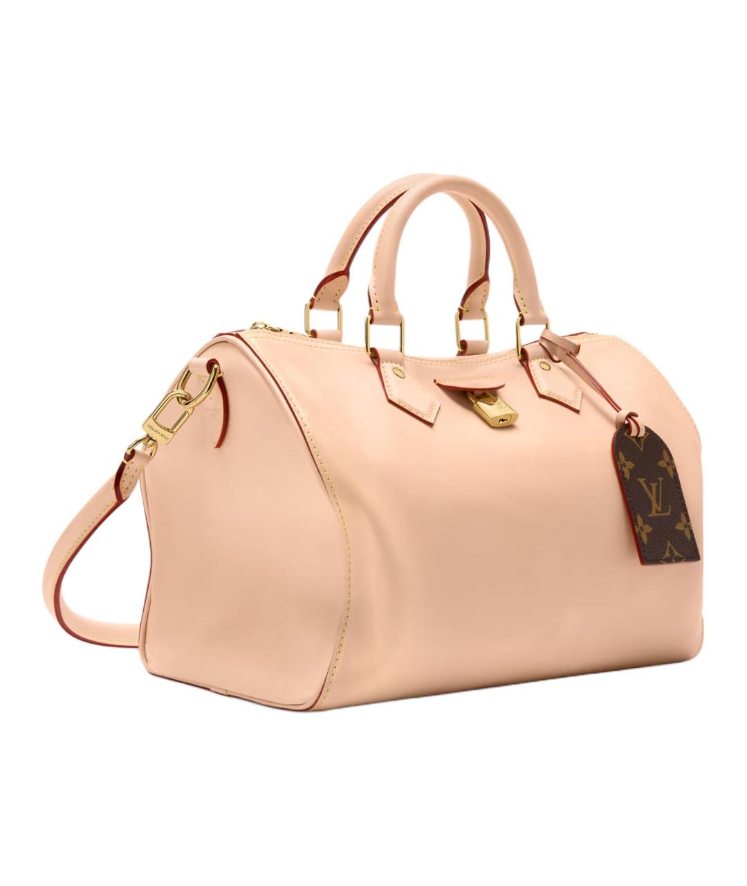LOUIS VUITTON Бежевая кожаная сумка через плечо, фото 2