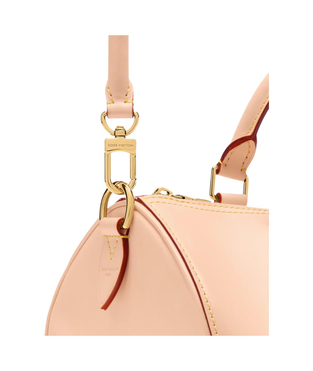 LOUIS VUITTON Бежевая кожаная сумка через плечо, фото 5