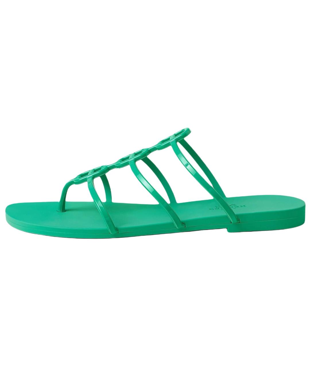 HERMES Зеленые сандалии, фото 2