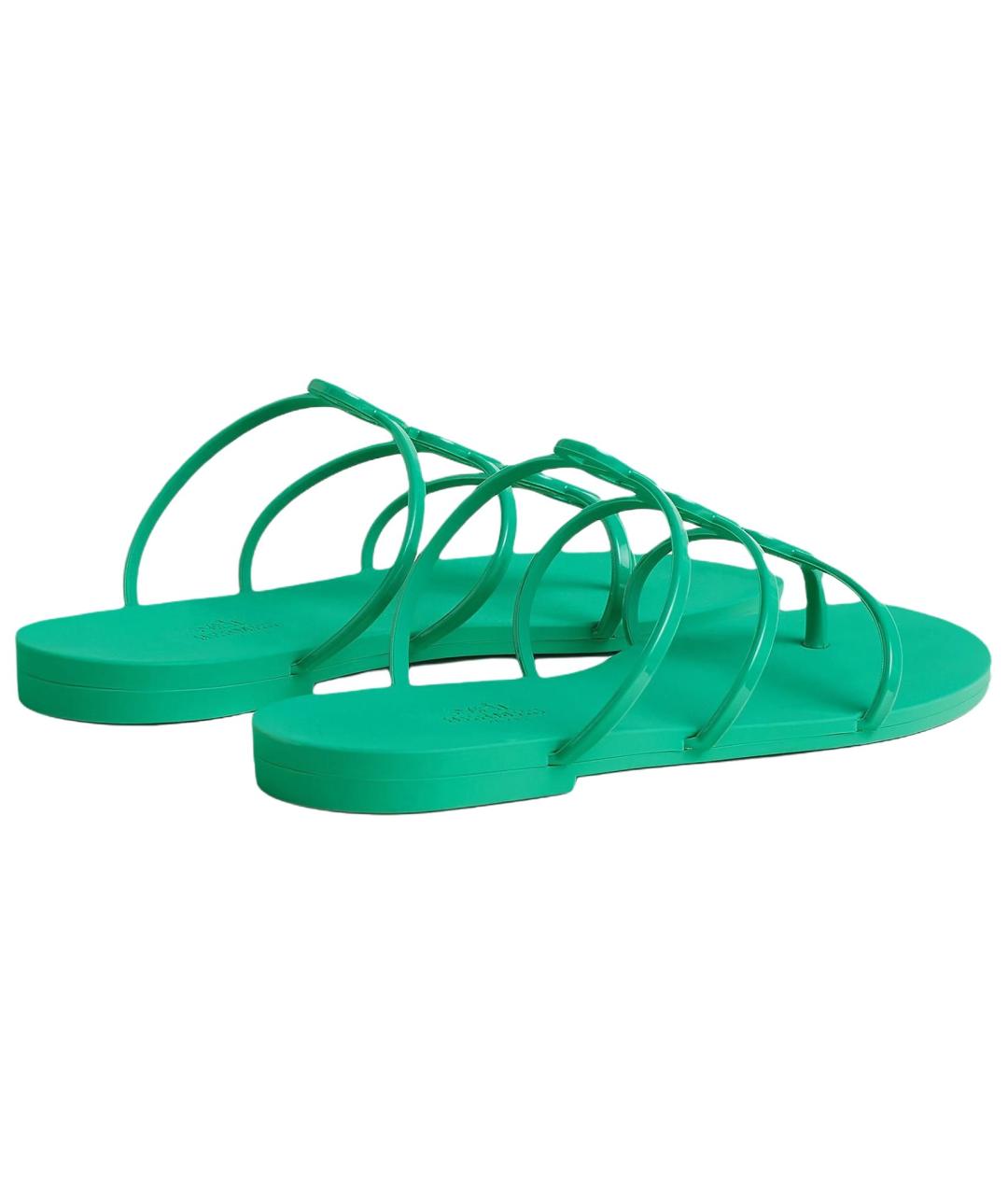 HERMES Зеленые сандалии, фото 4