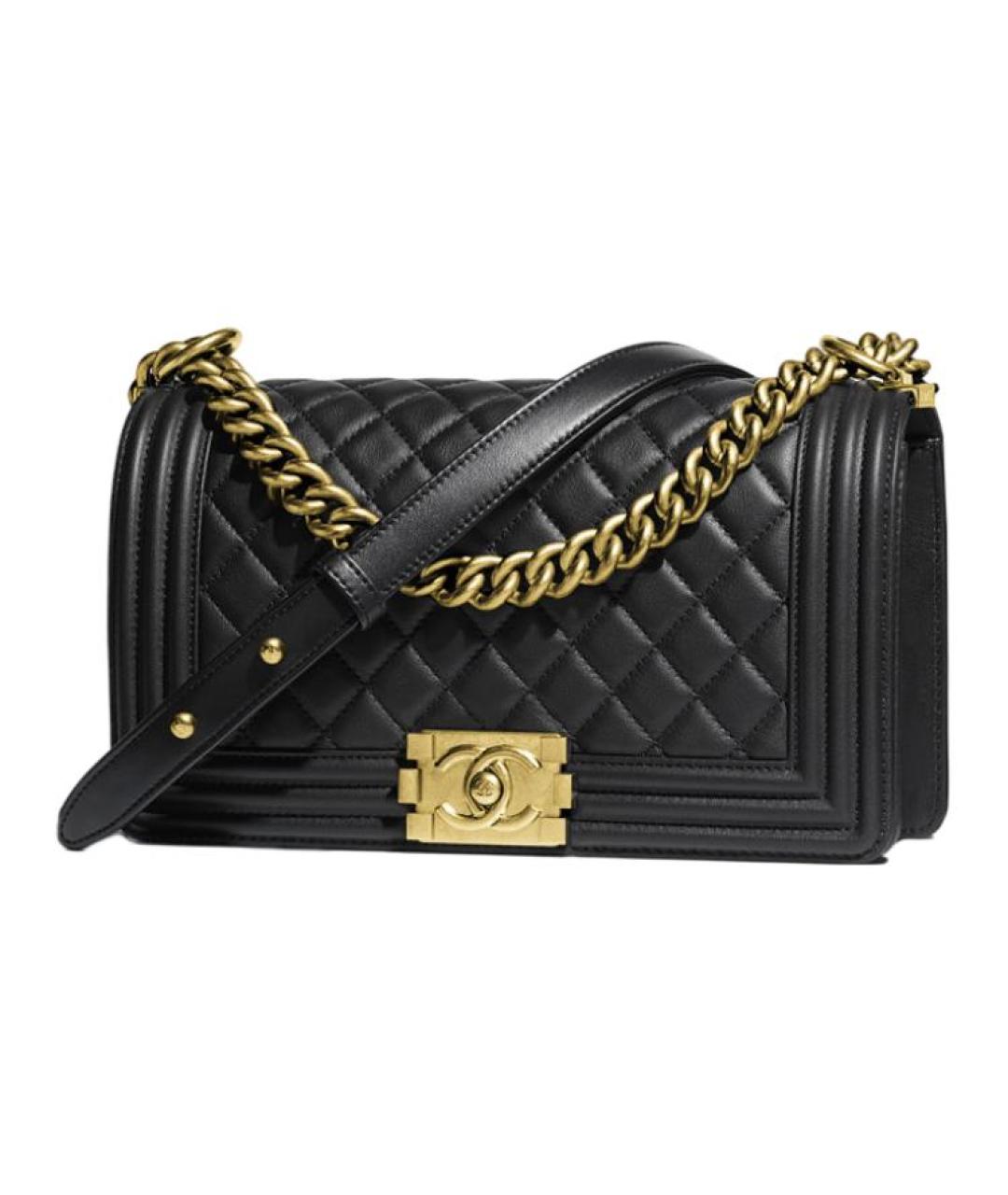 CHANEL Черная кожаная сумка через плечо, фото 2