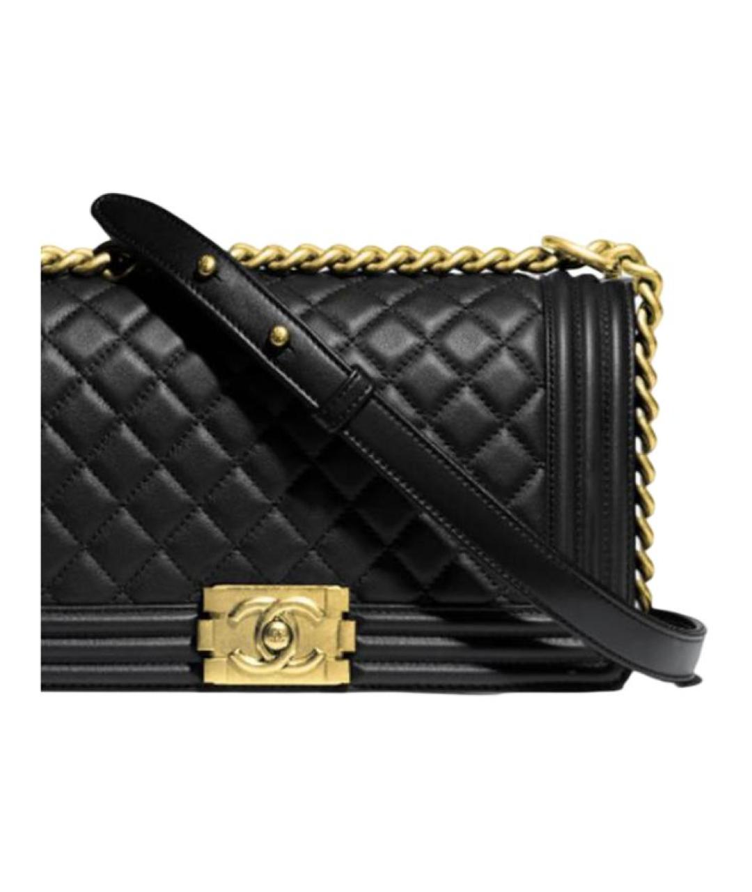 CHANEL Черная кожаная сумка через плечо, фото 5