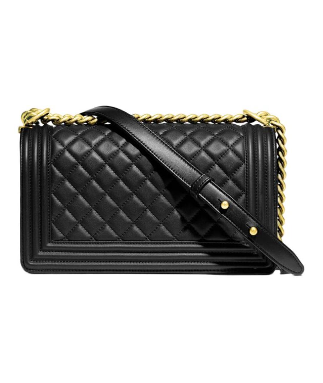 CHANEL Черная кожаная сумка через плечо, фото 3