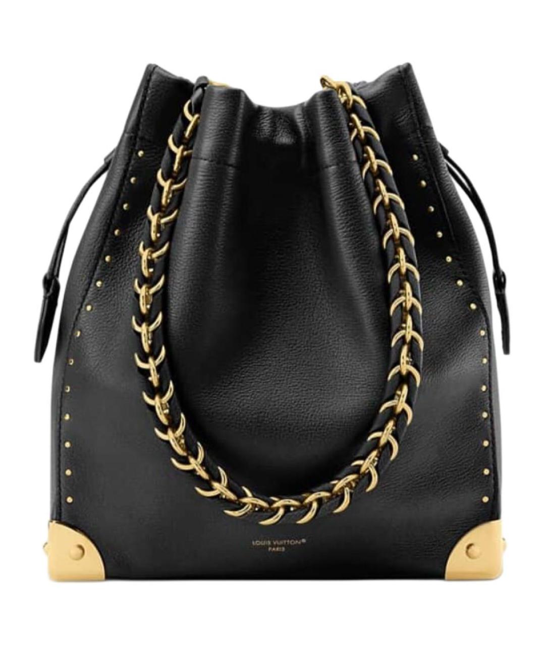 LOUIS VUITTON Черная кожаная сумка через плечо, фото 1